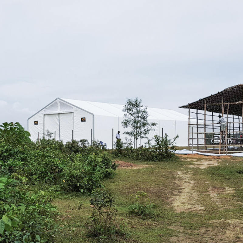 Bộ lưu trữ di động dạng lều 10x24m chống tia cực tím tiêu chuẩn IFRC/ICRC/WFP/IOM (MSU)