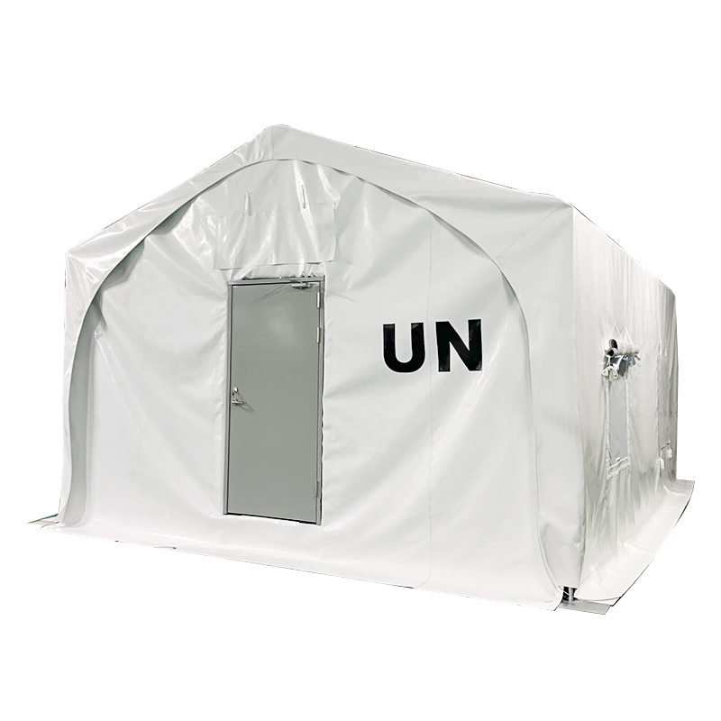 5x7m Loại lều cứu trợ cấu trúc khung thép có màng