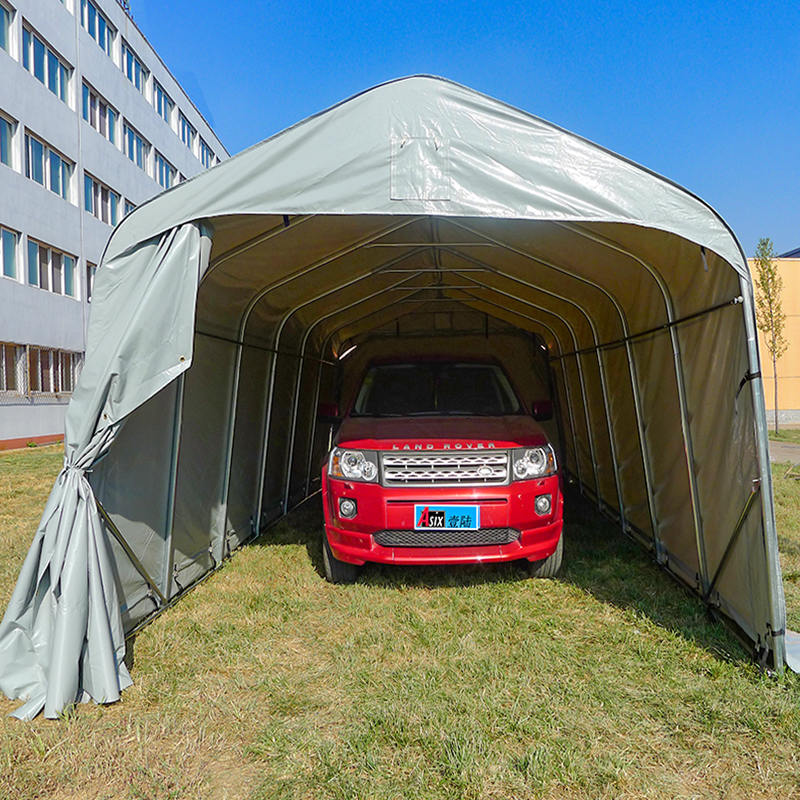 Mái che lưu trữ mái che ô tô ngoài trời bằng nhựa PVC màu xám 3,66x7,32m (12 