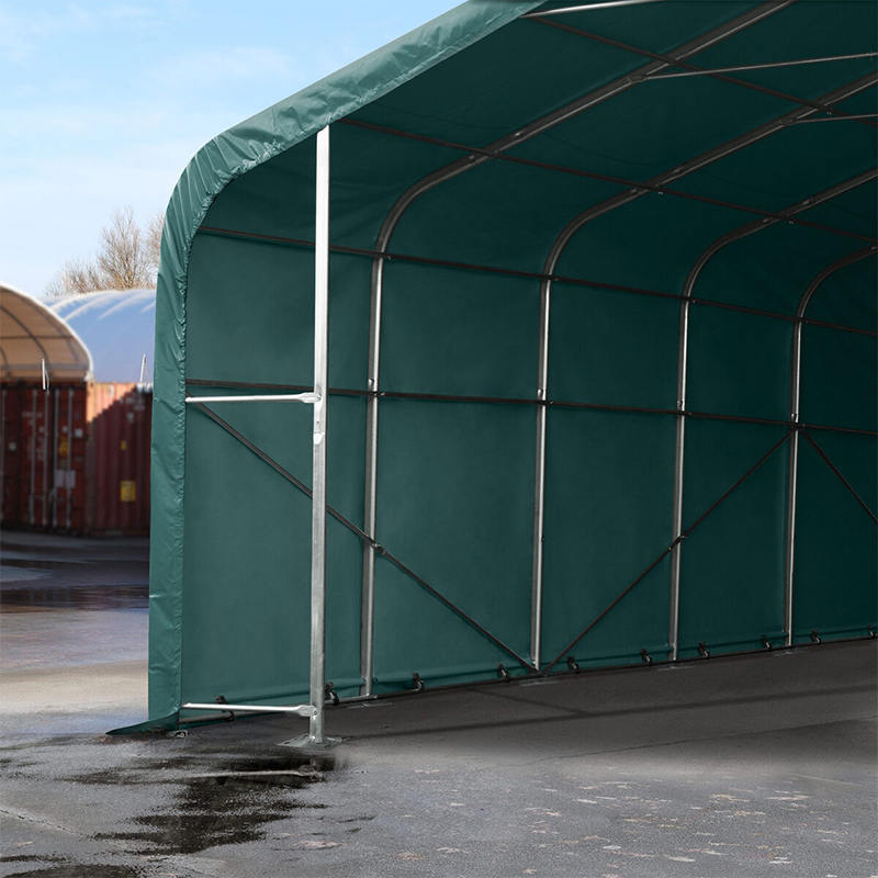 6X6 2,6m Chiều cao ngang Khung thép mạ kẽm hoàn toàn Nhà kho tạm thời