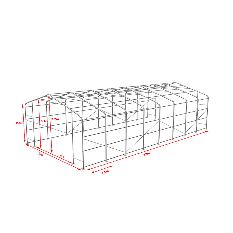 Lều lưu trữ kho công nghiệp chịu nhiệt độ cao 6X12 2,6m