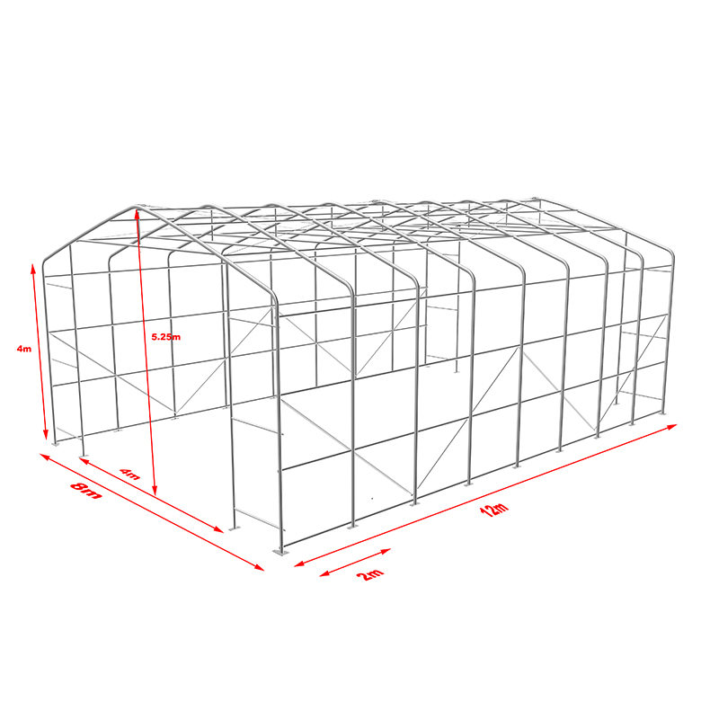 8X12 4m Sideheight Chống tia cực tím Kho che nắng Lều che nắng