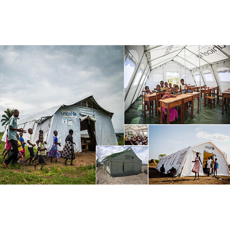 Lều trung tâm đa năng tiêu chuẩn 24m2 của UNICEF với hệ thống thông gió tốt