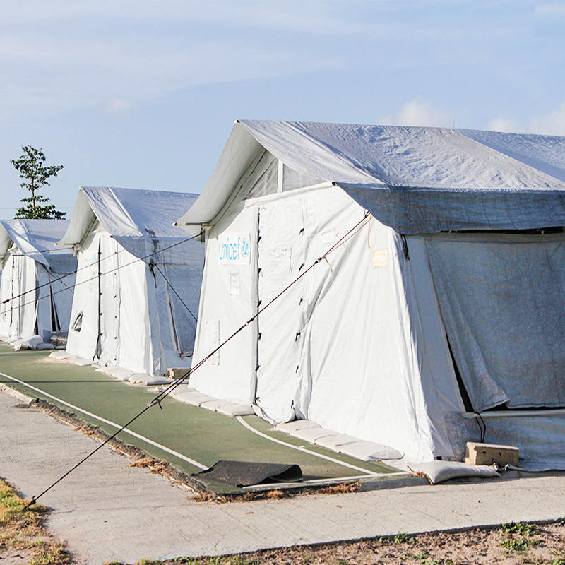 Lều trung tâm đa năng tiêu chuẩn 72m2 của UNICEF dùng làm nhà kho, bệnh viện, trạm xá, trường học, văn phòng