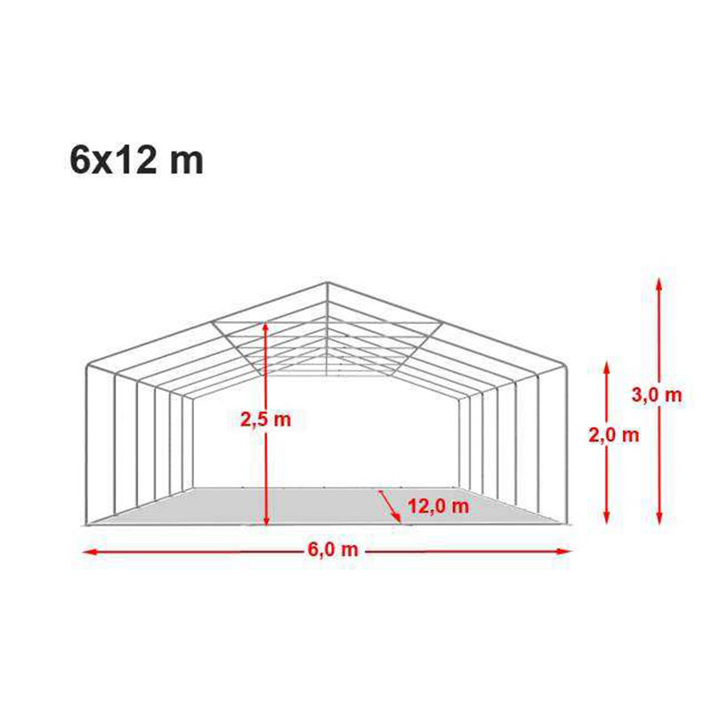 Marquee sự kiện ngoài trời PVC sang trọng 6x12m