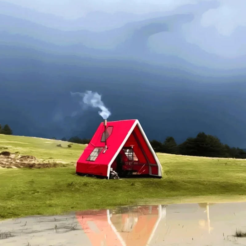 Lều bơm hơi chống nước 8-10 người bốn mùa để cắm trại