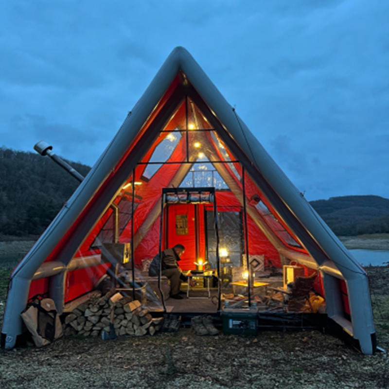 Lều bơm hơi chống nước 8-10 người bốn mùa để cắm trại