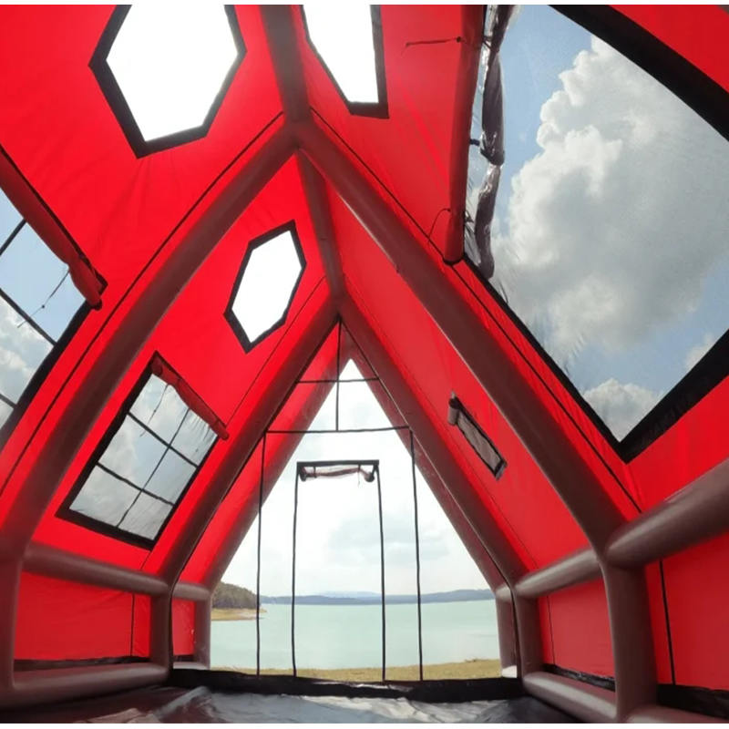 Lều bơm hơi chống nước 8-10 người bốn mùa để cắm trại